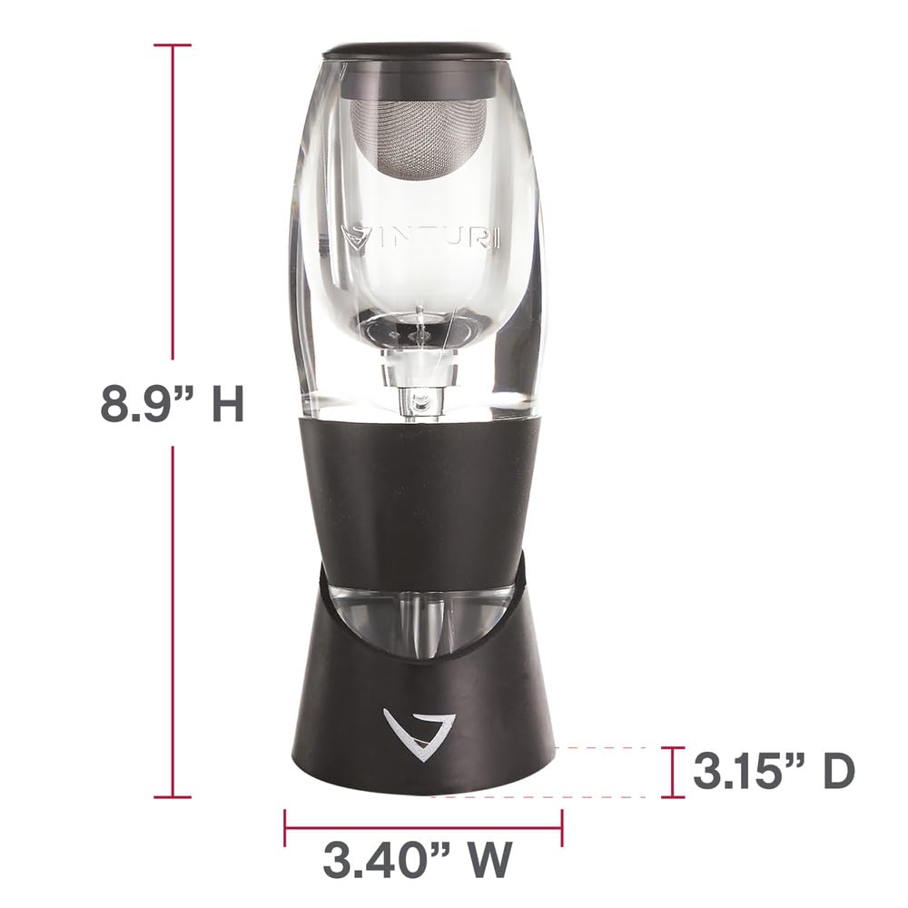 Vinturi diseño patentado acelera la aeración para un aroma más intenso.