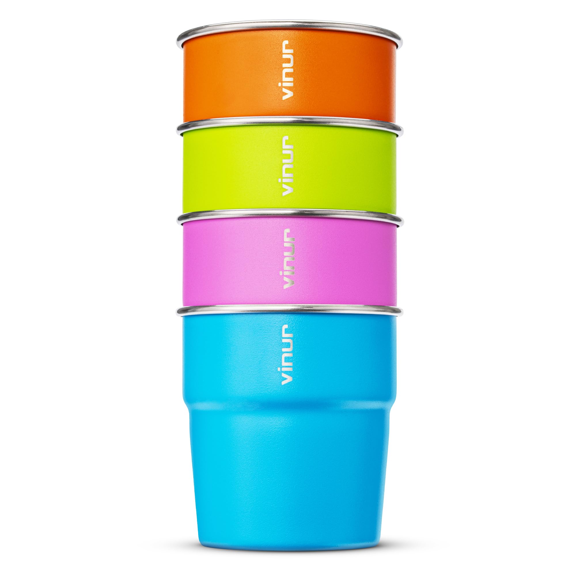 Vasos VINUR para niños, apilables, ahorro de espacio para viaje.
