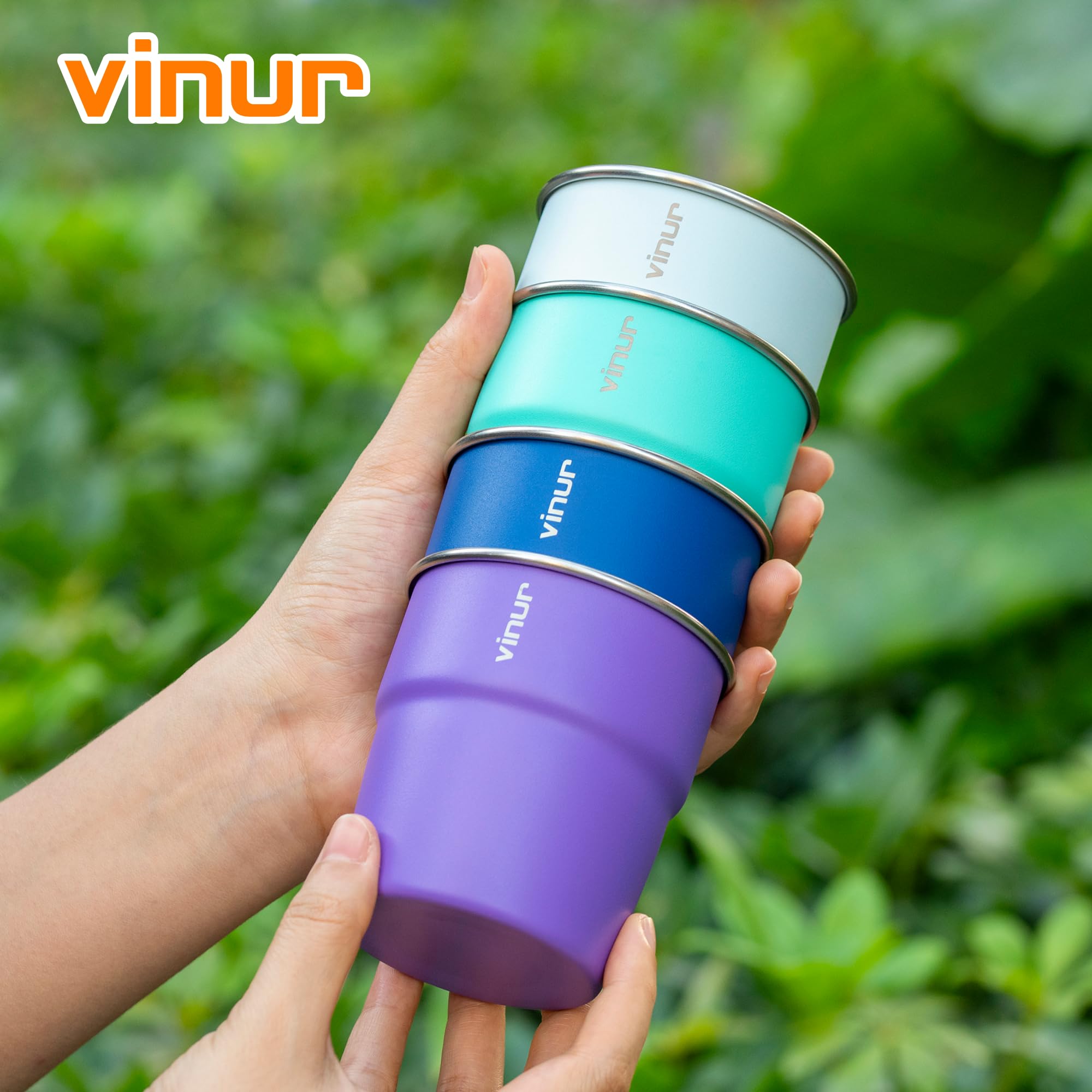 VINUR vaso 8 oz ideal para usos diarios y picnics al aire libre.