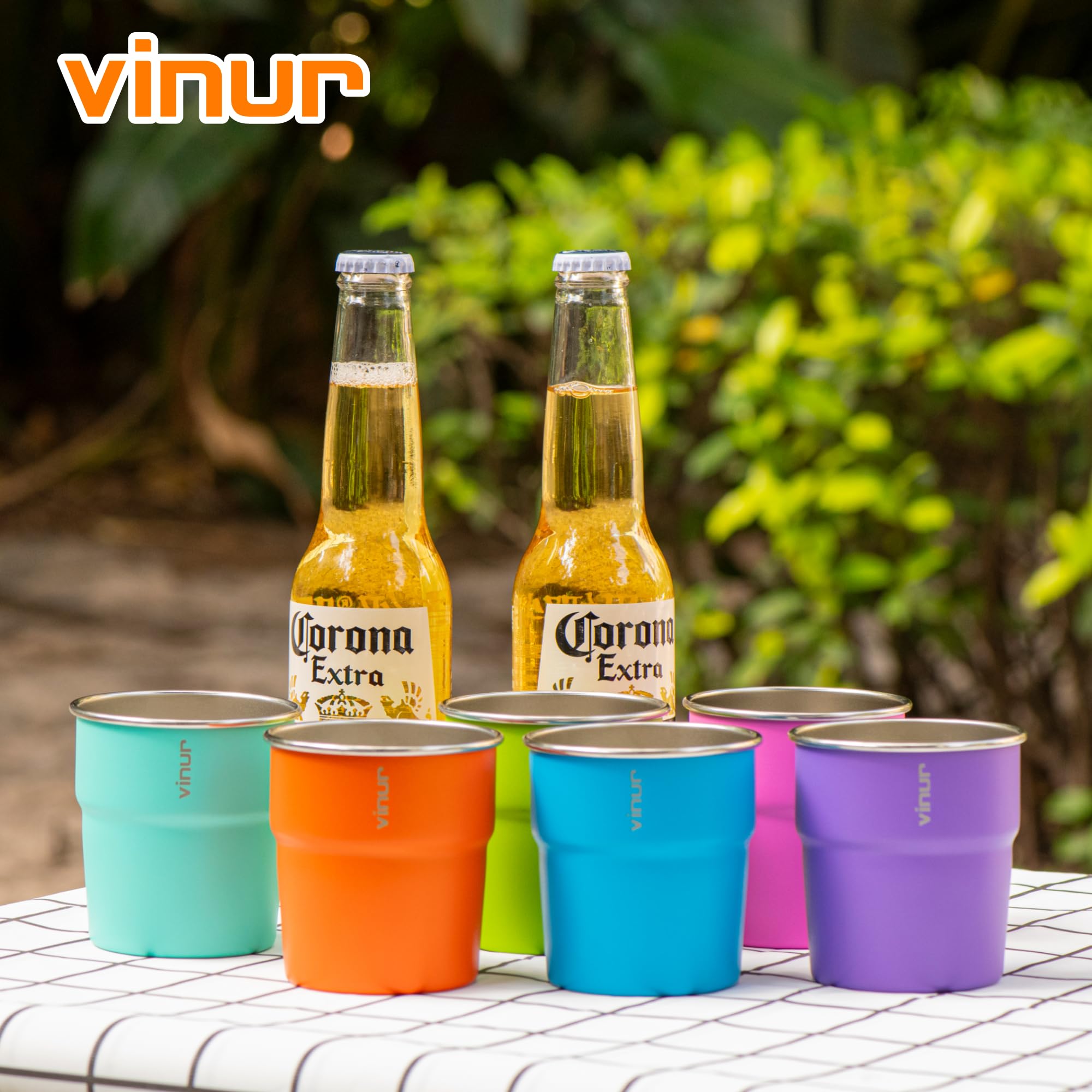 VINUR vaso para playa y piscina, duradero y fácil de lavar.