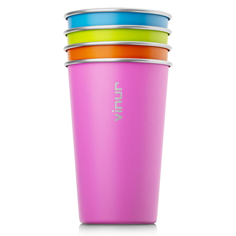 VINUR: vasos 16oz de acero inoxidable apilables para viaje.