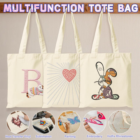 Bolsa VIOBEPASS de lona 13x15, reutilizable y duradera.