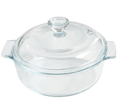 VIPHIEC cazuela de vidrio templado con tapa de cristal para hornear y conservar sabores.