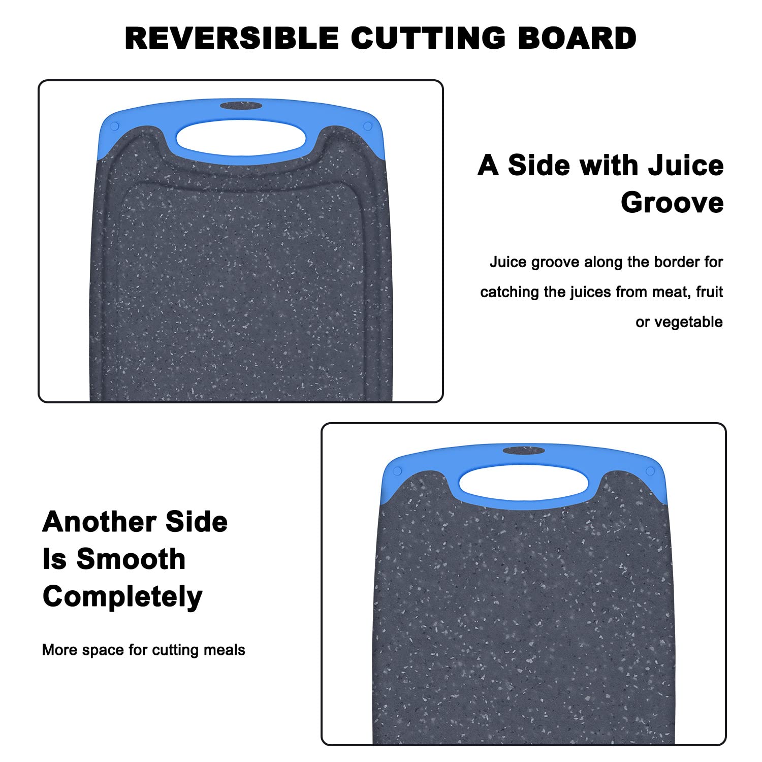 Diseño reversible Viretang, dos caras útiles para jugos y cortes.
