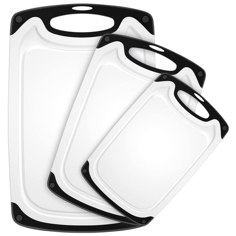 Tabla de cortar Viretang de plástico, juego de tres piezas, apta para diversas preparaciones.