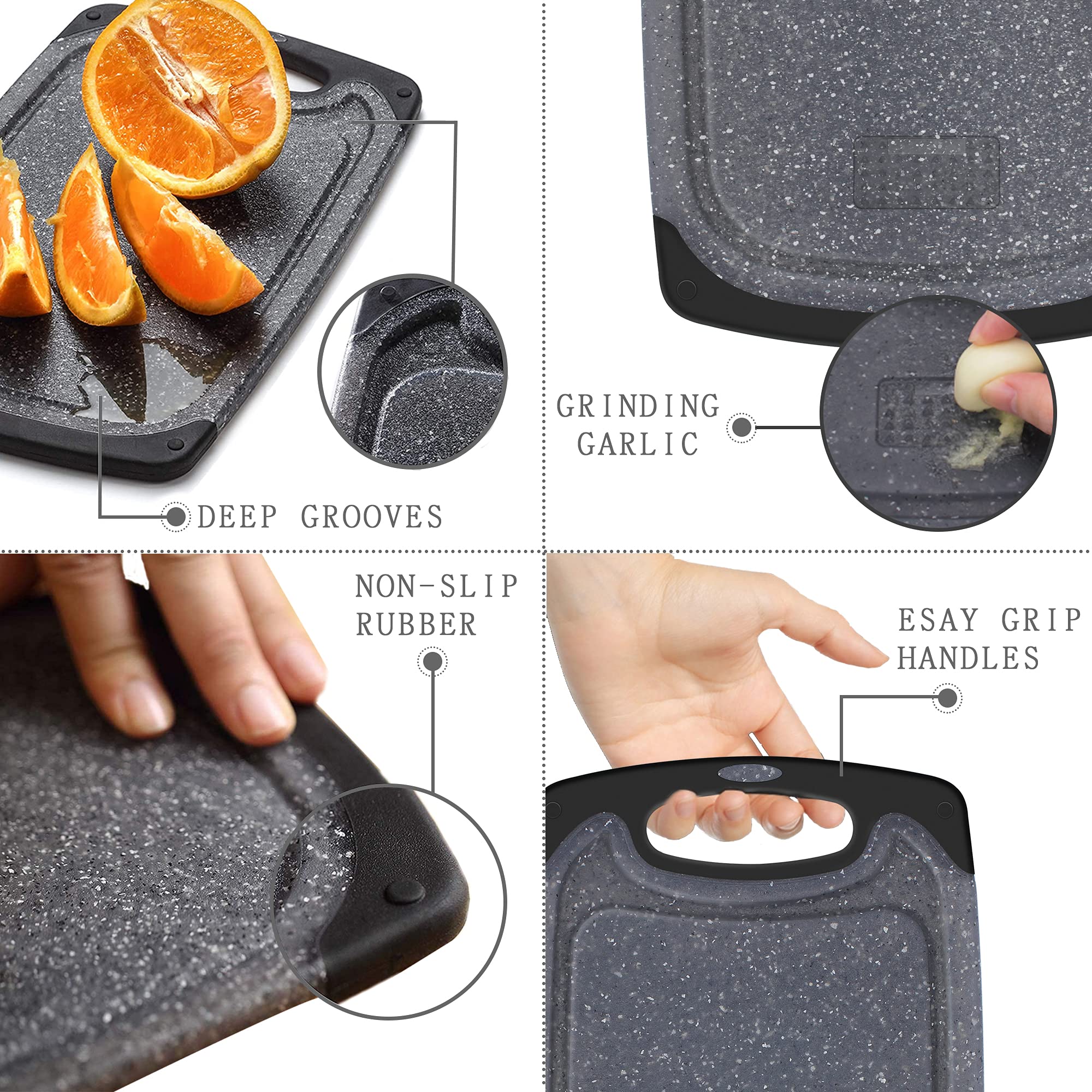 Tabla de cortar Viretang pequeña para frutas y snacks.