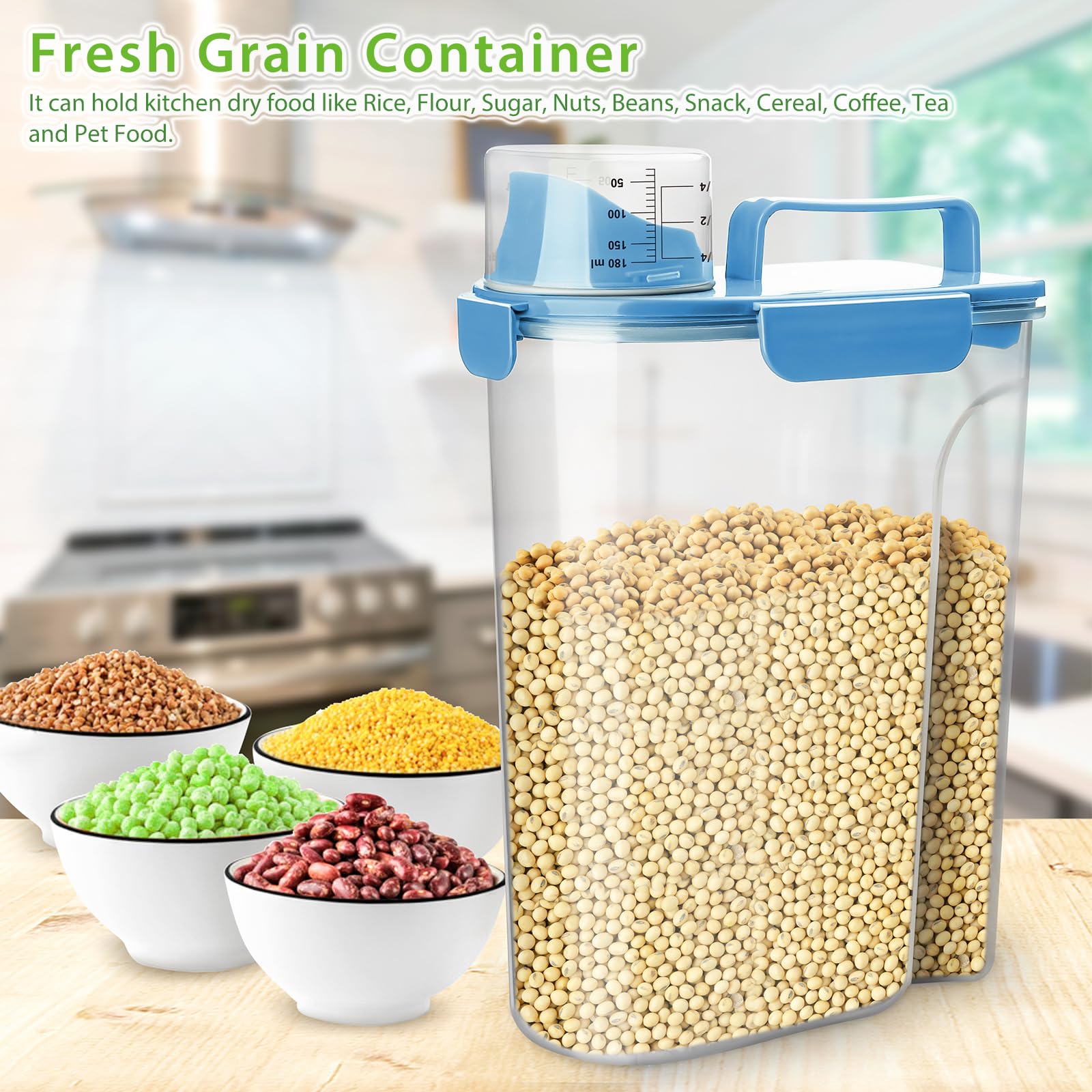 Viretec Capacidad Seis Litros: ideal para arroz o granos al alcance