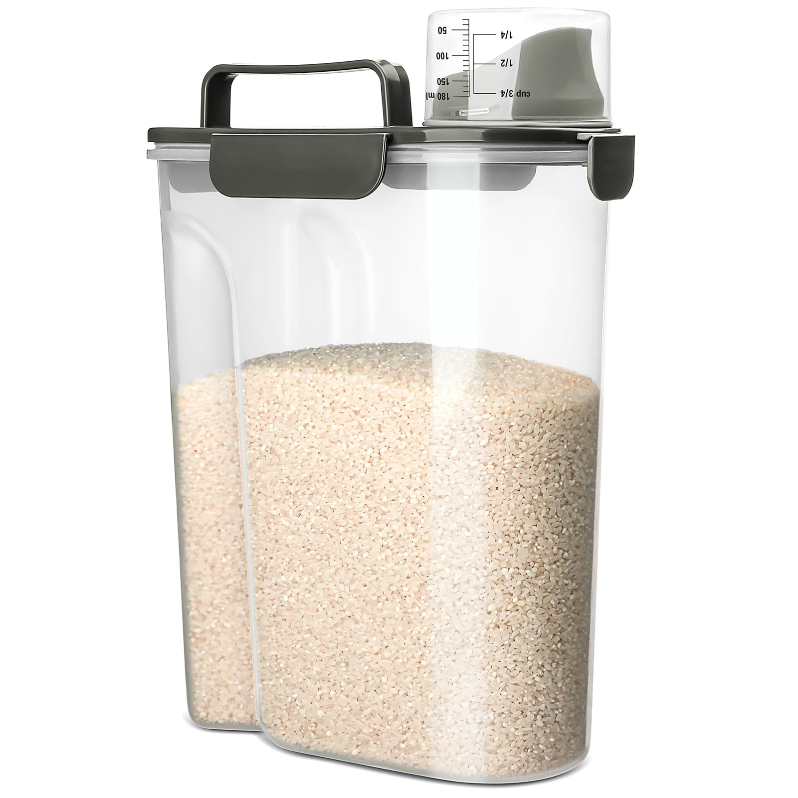 Viretec contenedor de arroz con capacidad de 6 litros para almacenamiento ordenado.