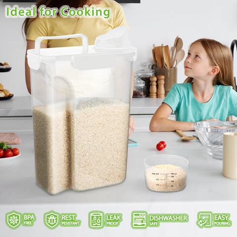 Viretec contenedor-arroz-capacidad-6l para despensa compacta