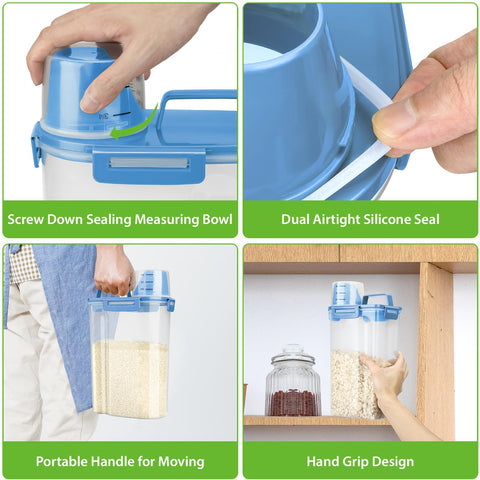 Viretec contenedor hermético con cierres y hebillas para frescura.