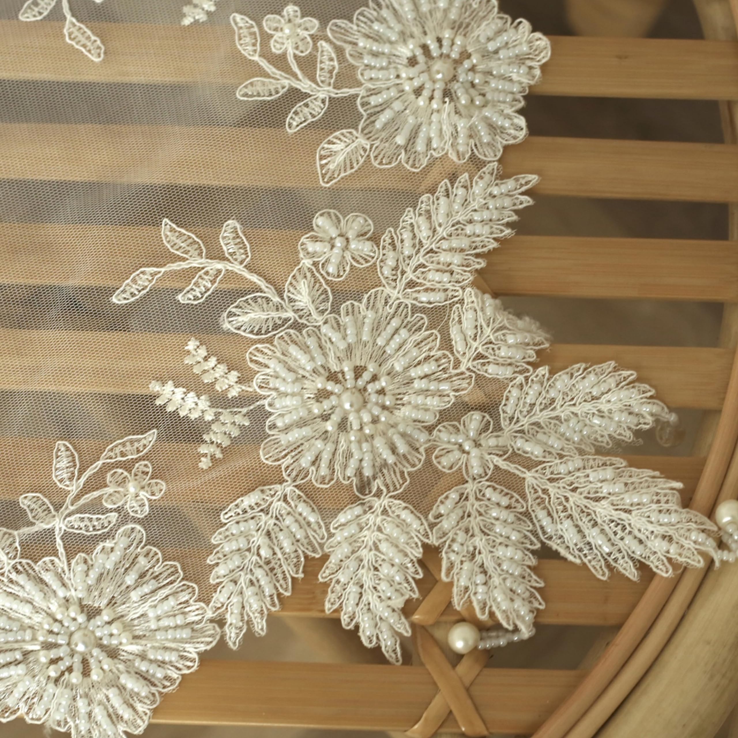 VIRFONOR ornamento de mesa en encaje bordado para bodas