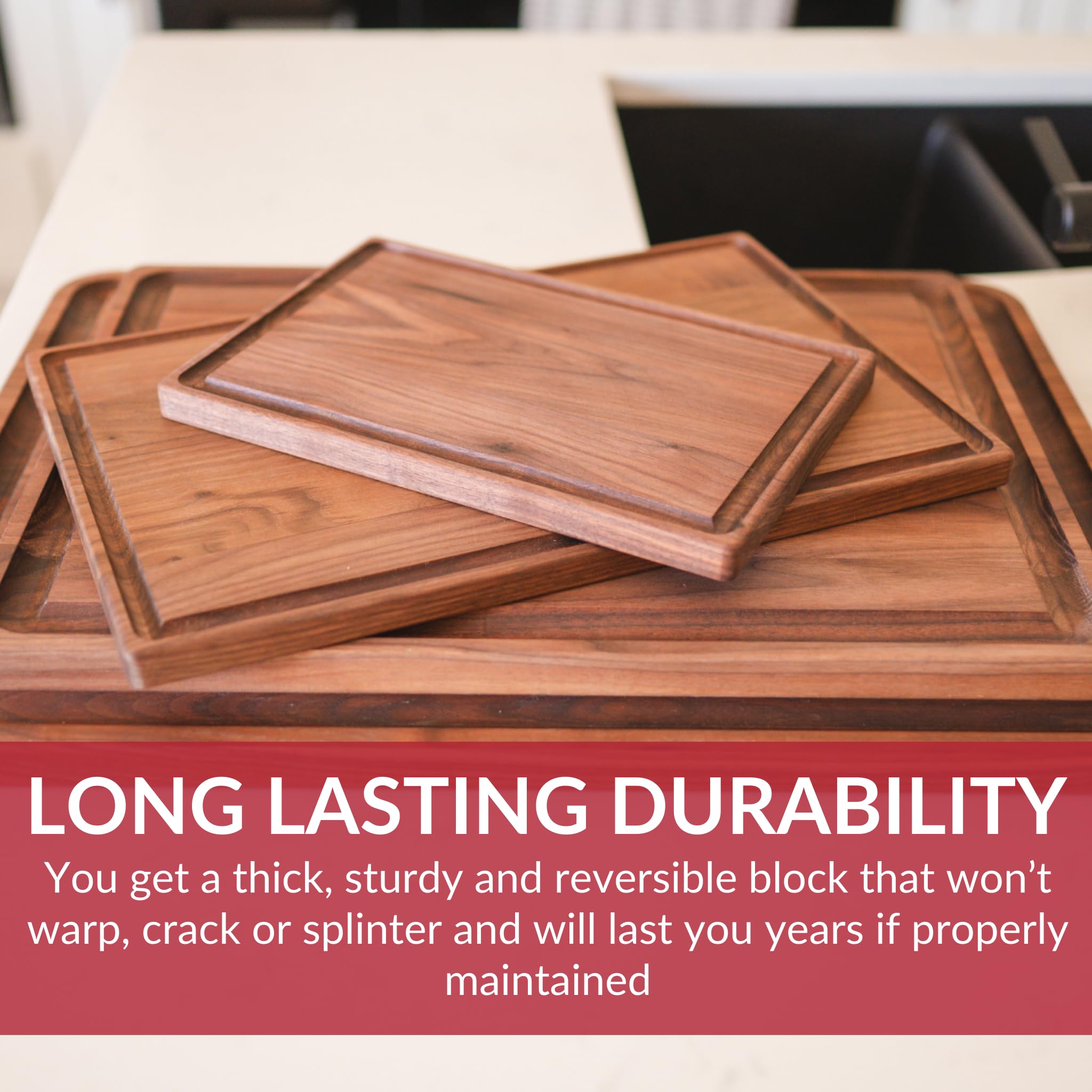 Tabla de corte Virginia Boys Kitchens para uso diario en la cocina.