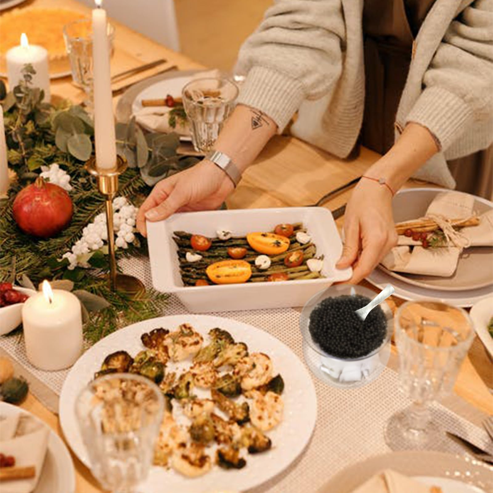 VirgoCCY diseño elegante de caviar para mesa sofisticada