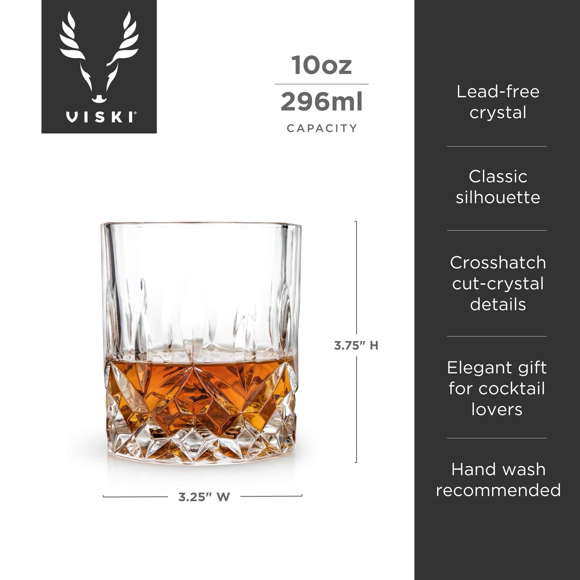 Vaso Viski Admiral con base pesada para whisky con estilo.