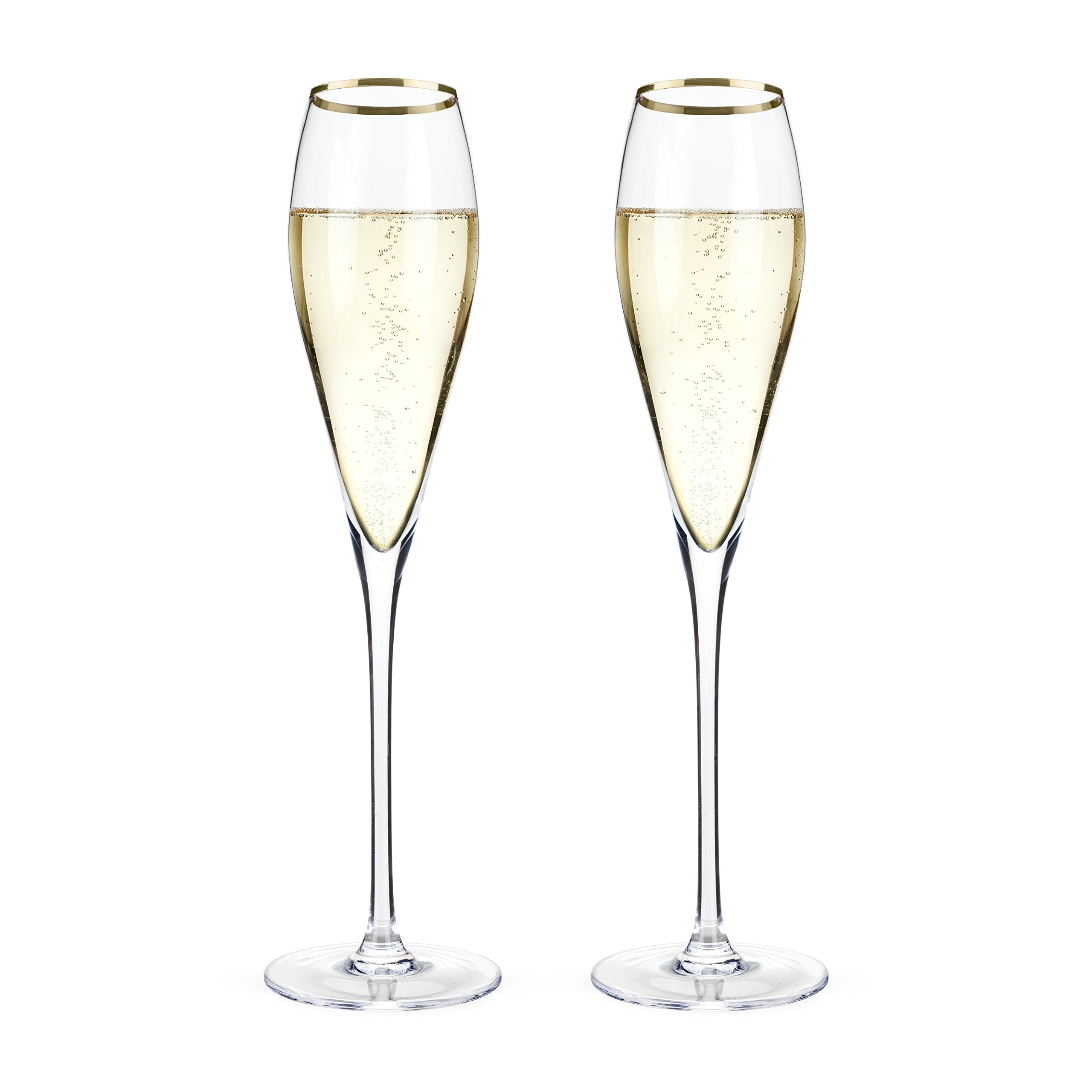 Viski copas champán cristal con borde dorado para brindis elegantes.