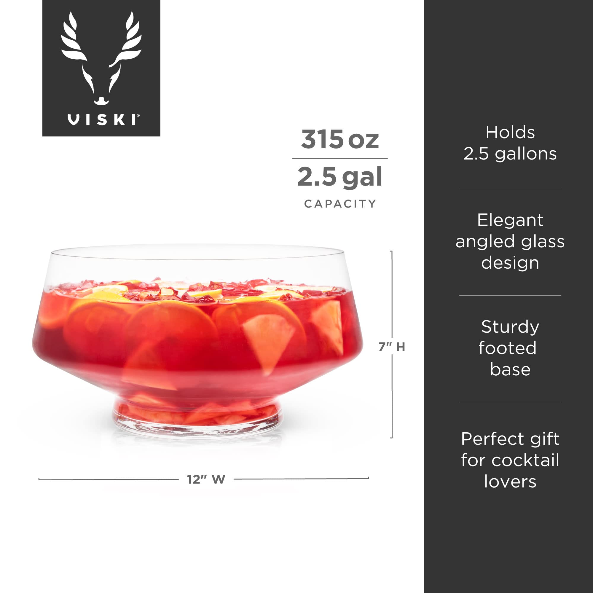 Diseño en ángulo de Viski realza la presentación de bebidas.