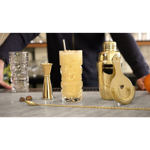 Viski conjunto de 2 vasos tiki listo para fiestas en casa