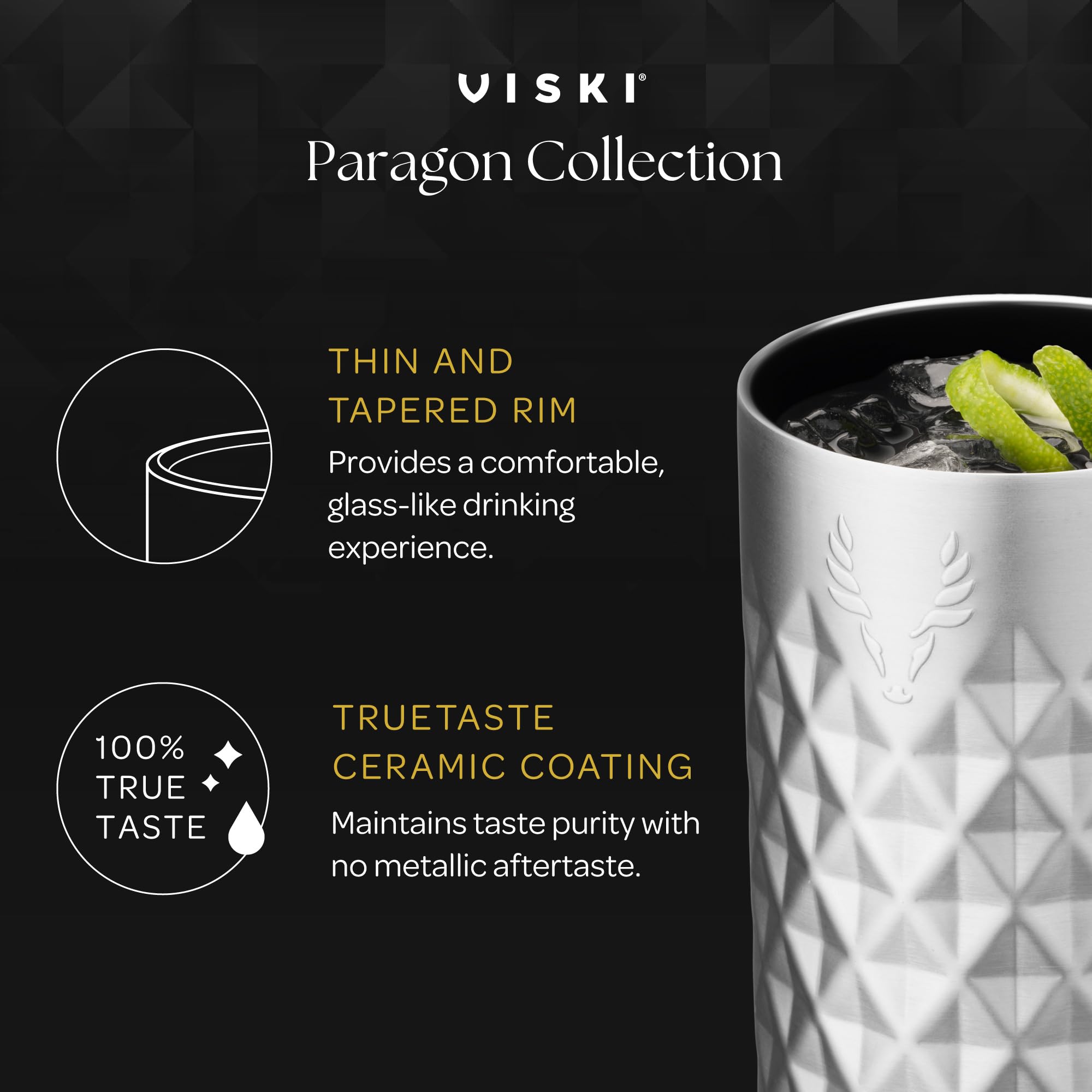 Viski Paragon con recubrimiento cerámico interior mantiene sabor fresco