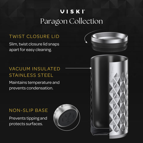 Viski Paragon diseño facetado añade elegancia al bar al aire libre.