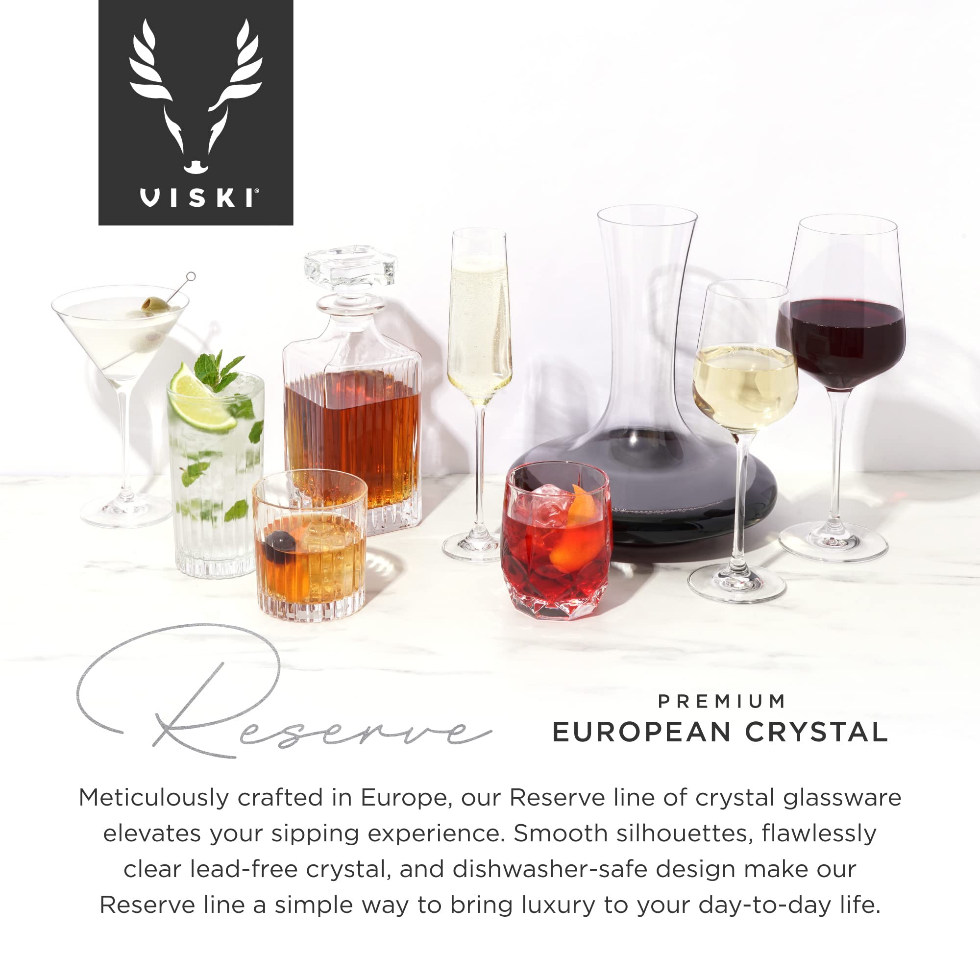 Cristal sin plomo de alta pureza para una experiencia de degustación.