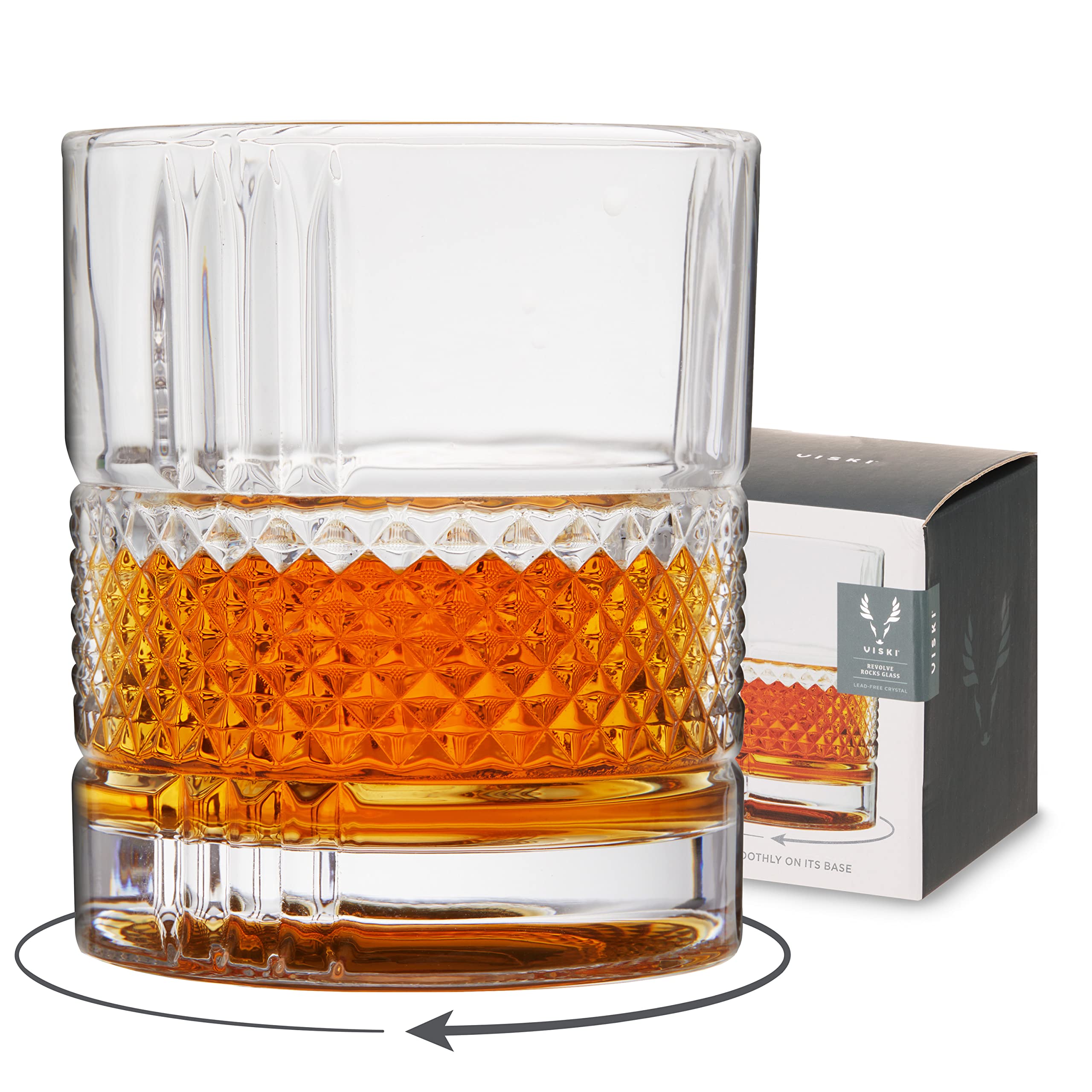 Viski Revolve, vaso de whisky giratorio para realzar aromas.