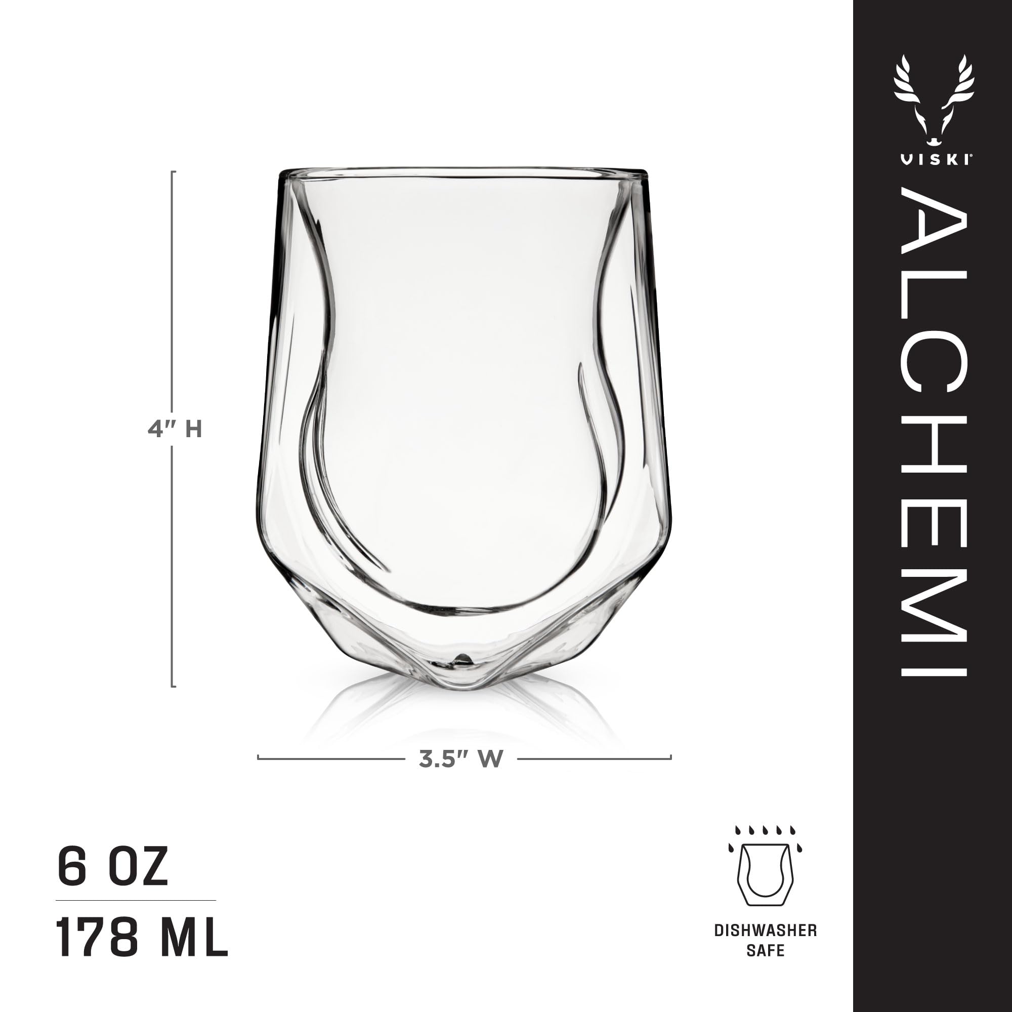Viski vaso whisky aroma concentrado con cámara interna de tulipa para matizar sabores.