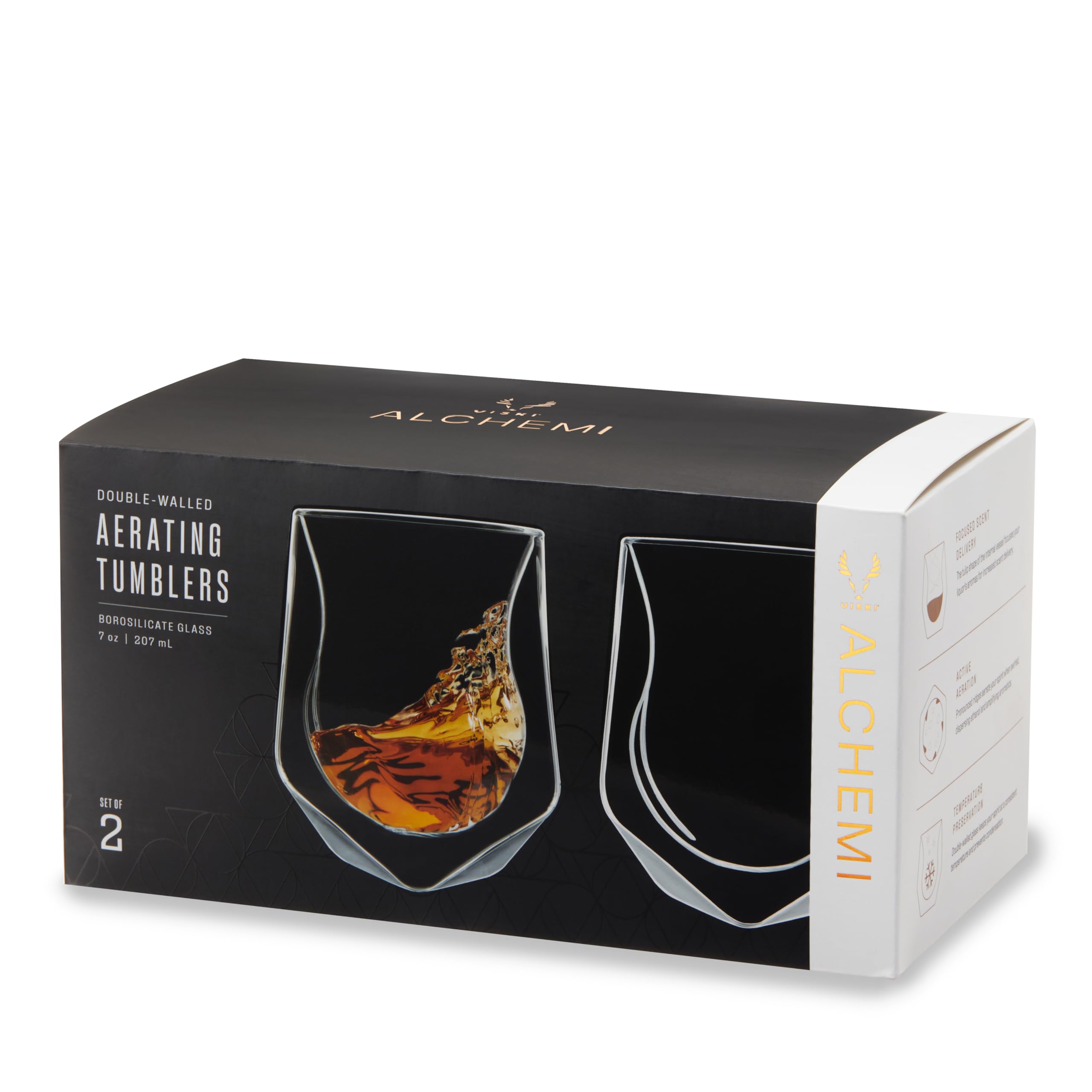 Viski set de dos vasos para whisky, ideal para compartir.