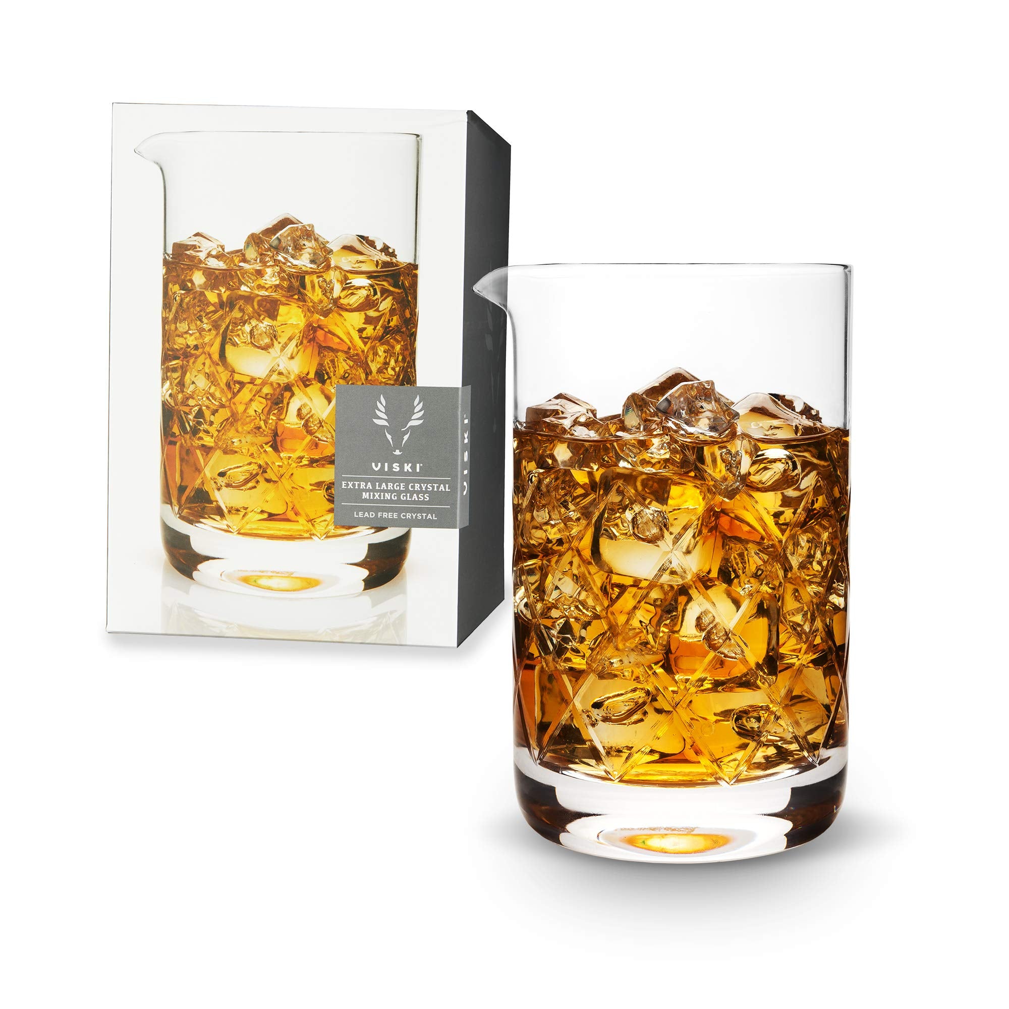 Viski vaso de mezcla para cócteles con base gruesa para mezcla estable.