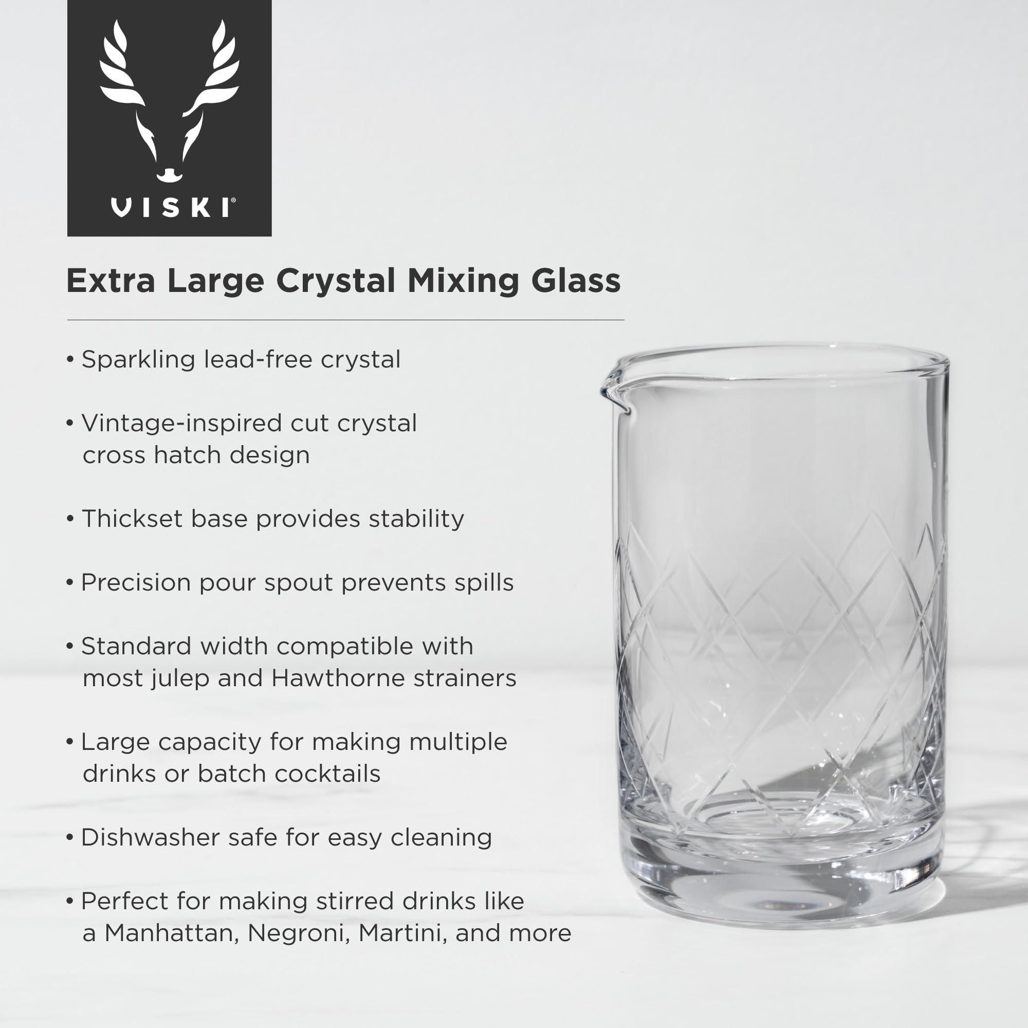 Viski vaso de cristal para cocteles con diseño de barra de alta calidad.