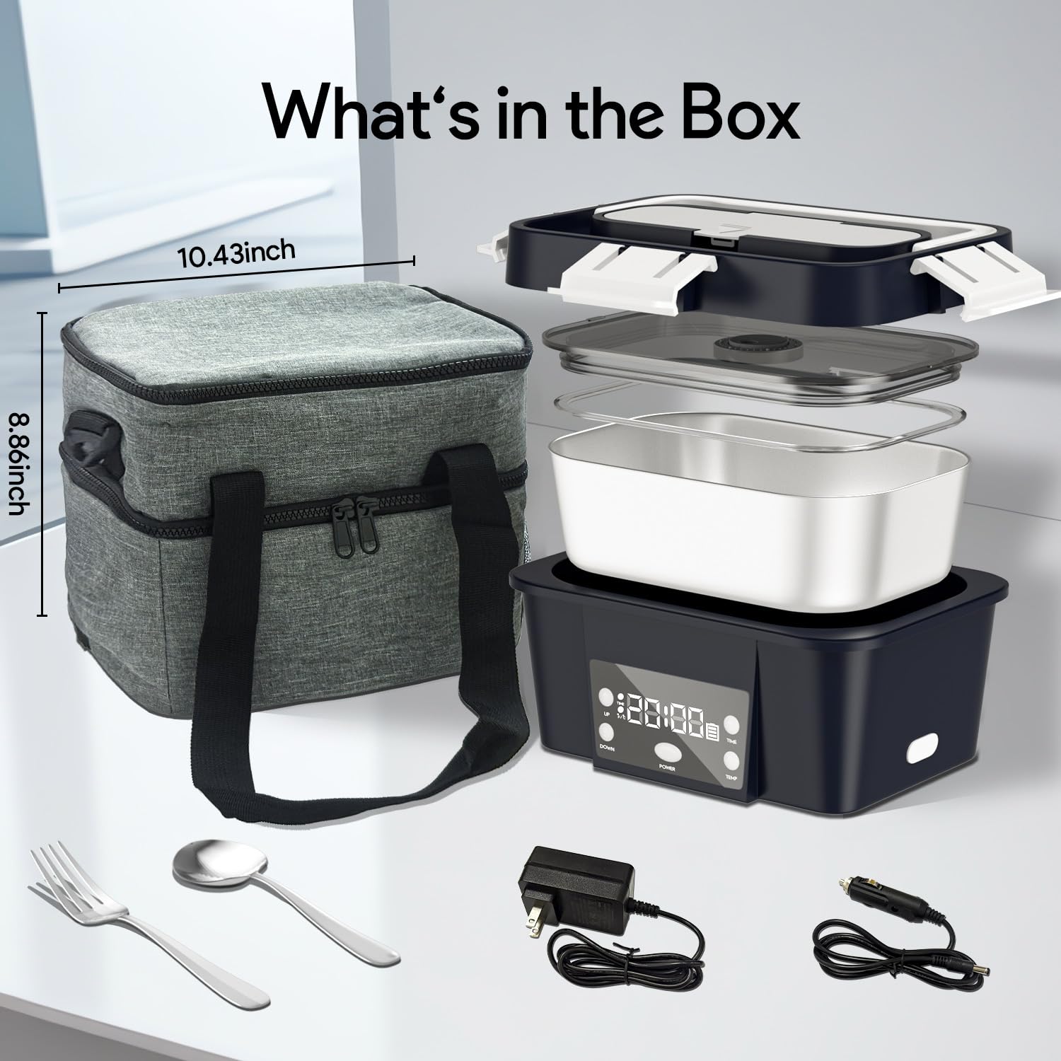 VISOM Lunch Box bolsa térmica incluida: transporte cómodo de comidas calientes.