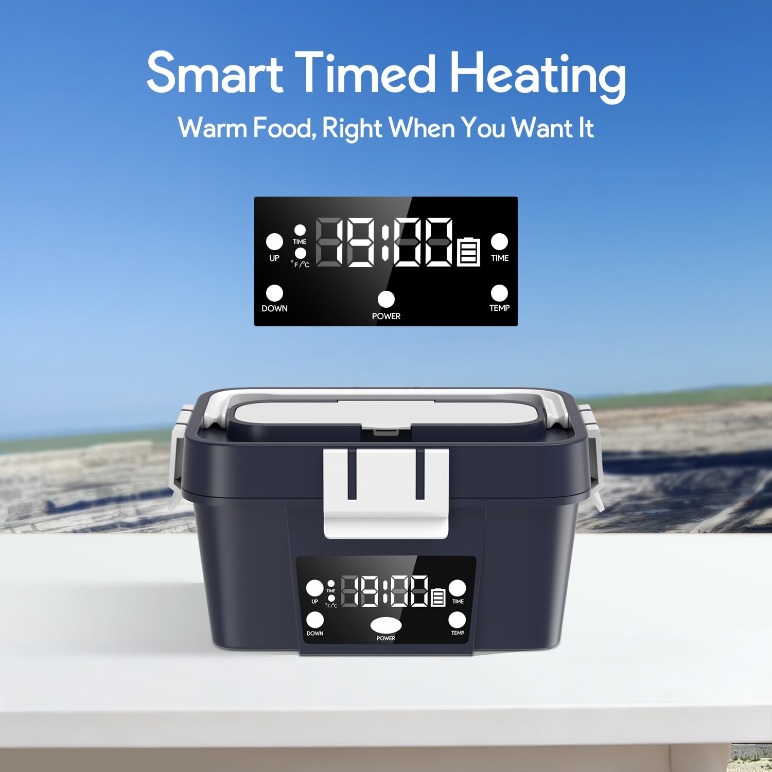 VISOM Lunch Box capacidad 1.6L: porciones generosas para oficina o viaje.
