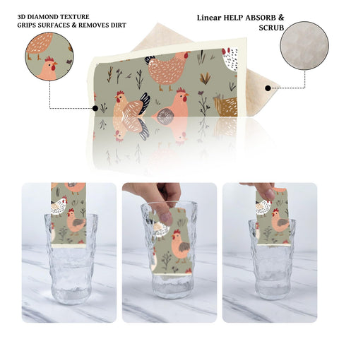 VISSTREE paño de cocina con plantas, práctico para superficies.