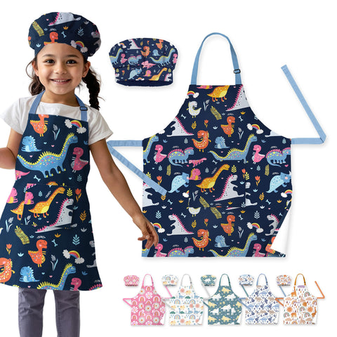 VITA ELEGANTE set-delantal-ninos-ajustable, ajuste cómodo para crecer