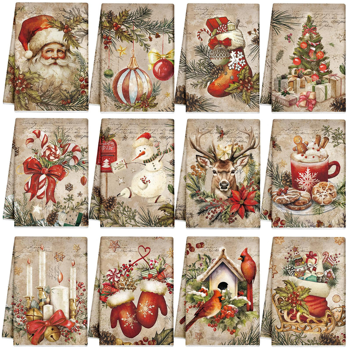 VitalCozy toallas cocina Navidad árbol de Navidad, absorbentes y prácticas para derrames