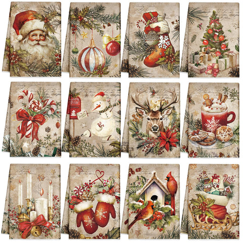 VitalCozy toallas cocina Navidad árbol de Navidad, absorbentes y prácticas para derrames