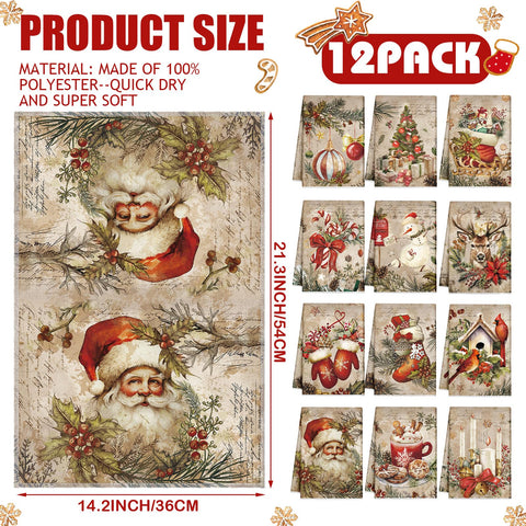 VitalCozy toallas cocina Navidad reno rojo, diseño festivo y uso diario para secar manos