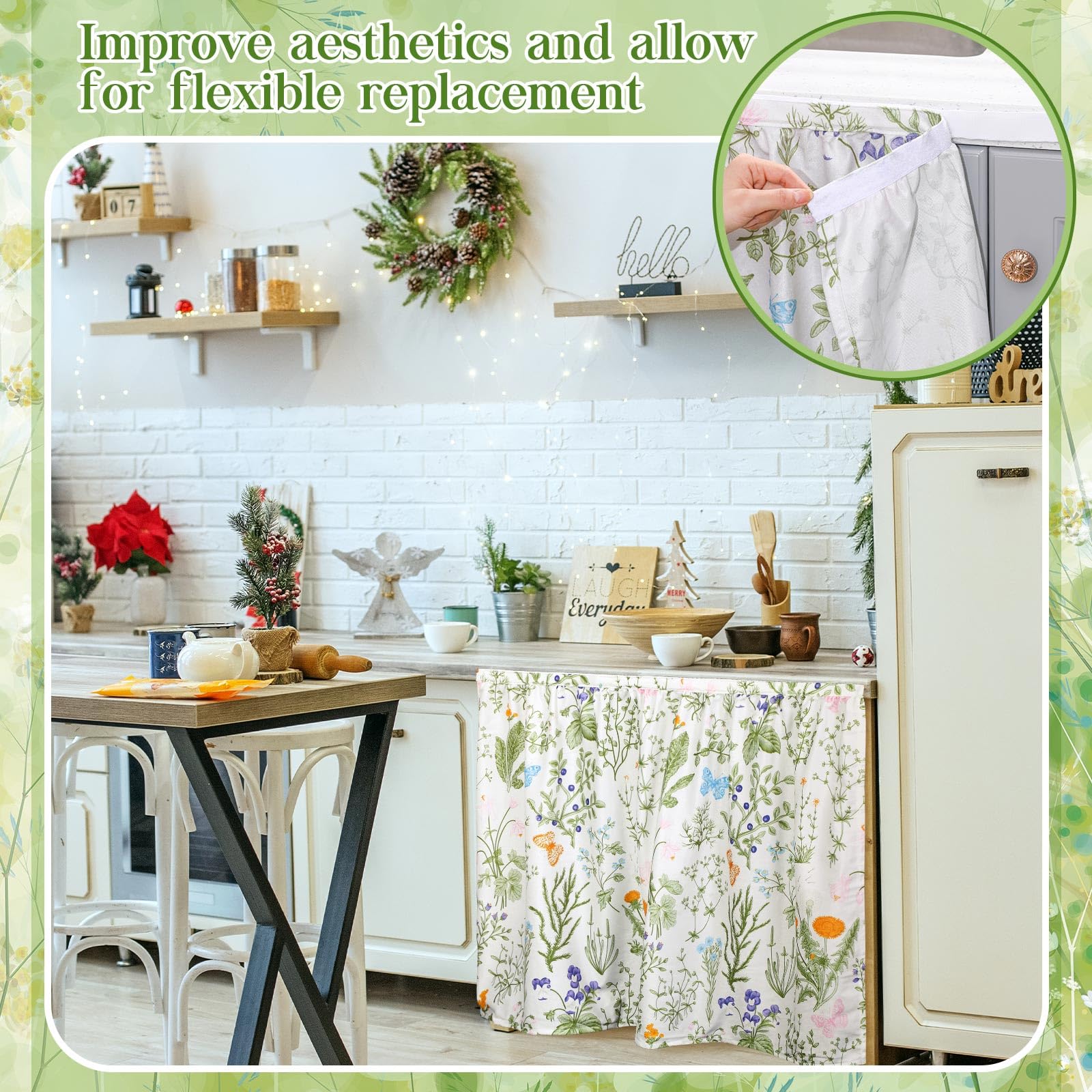 Cortina VitalCozy para cocina, uso versátil como cubierta decorativa.