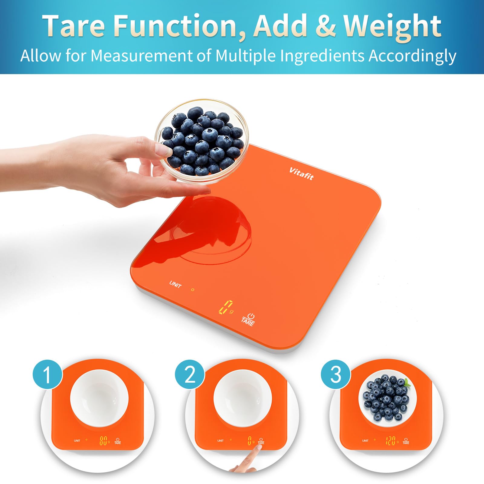 Vitafit diseño elegante en naranja refrescante para decorar la cocina