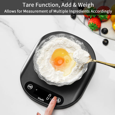 Vitafit incluye tres baterías AAA para uso inmediato en la cocina.