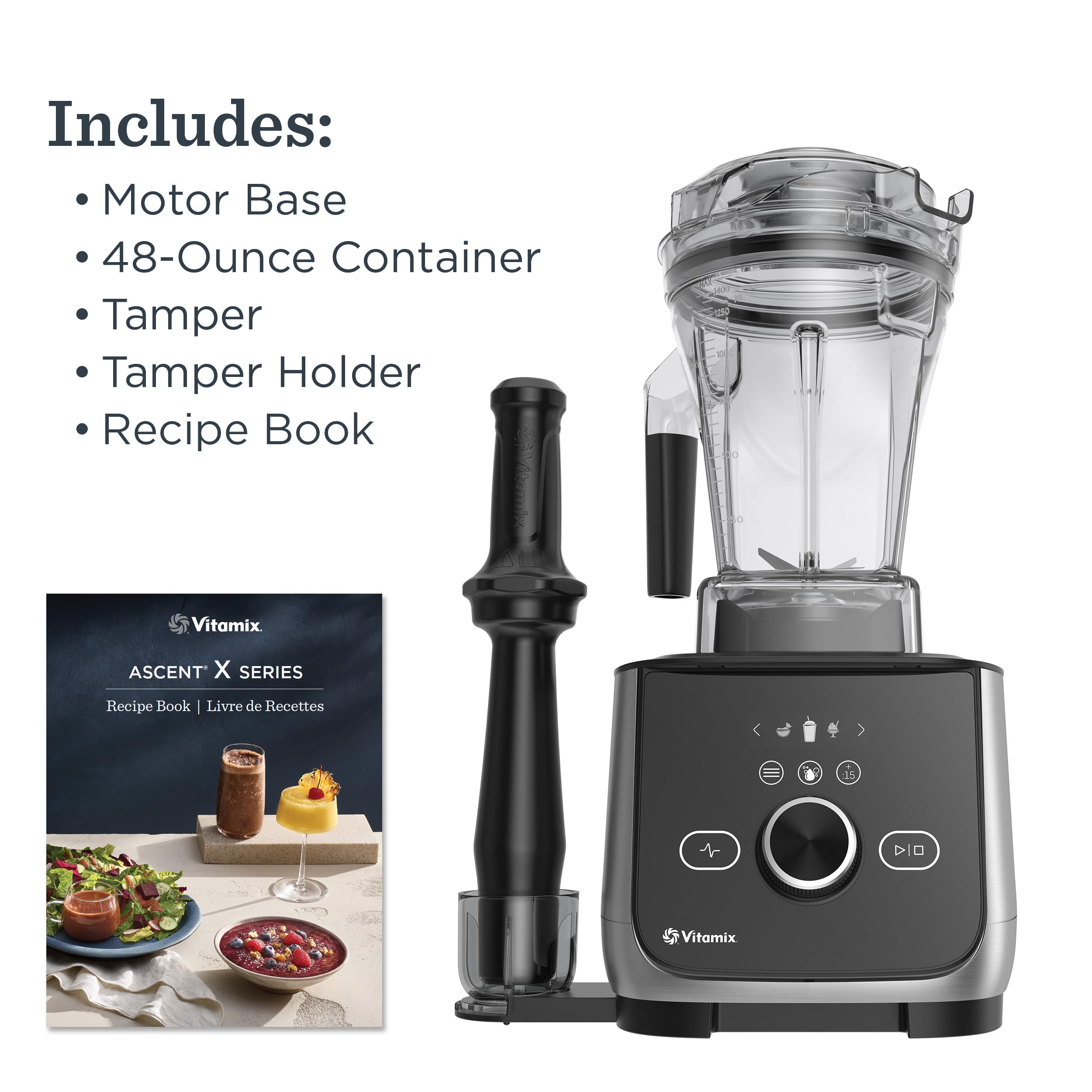Vitamix Ascent X4: panel táctil intuitivo para control preciso