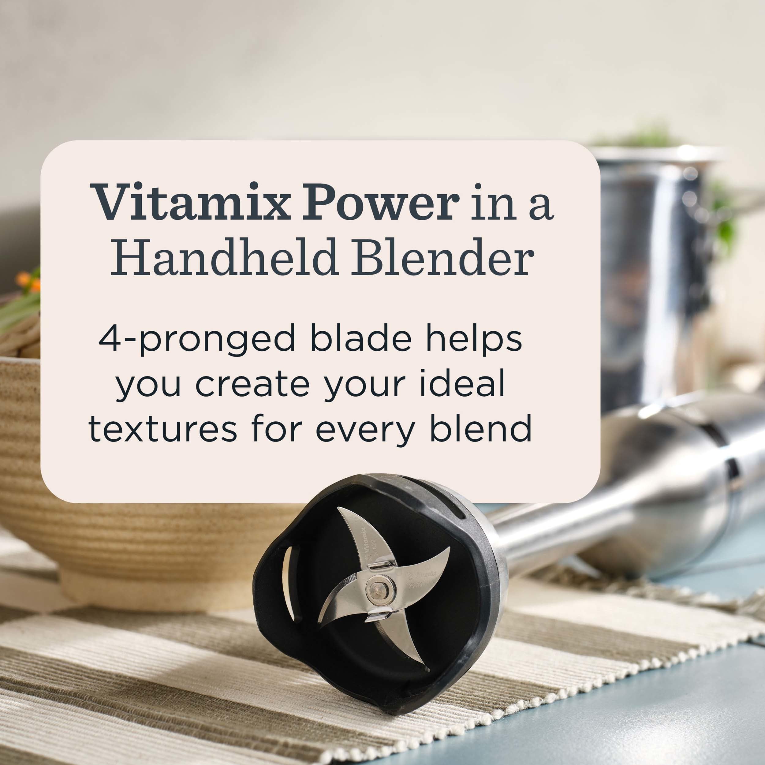 Vitamix batidora de inmersión acabado inoxidable negro para un aspecto elegante