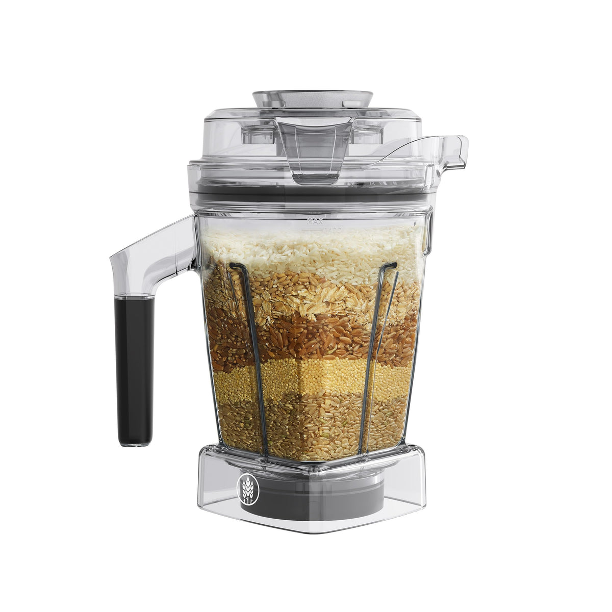 Vitamix contenedor de granos secos 48 oz, vista frontal para moler y mezclar