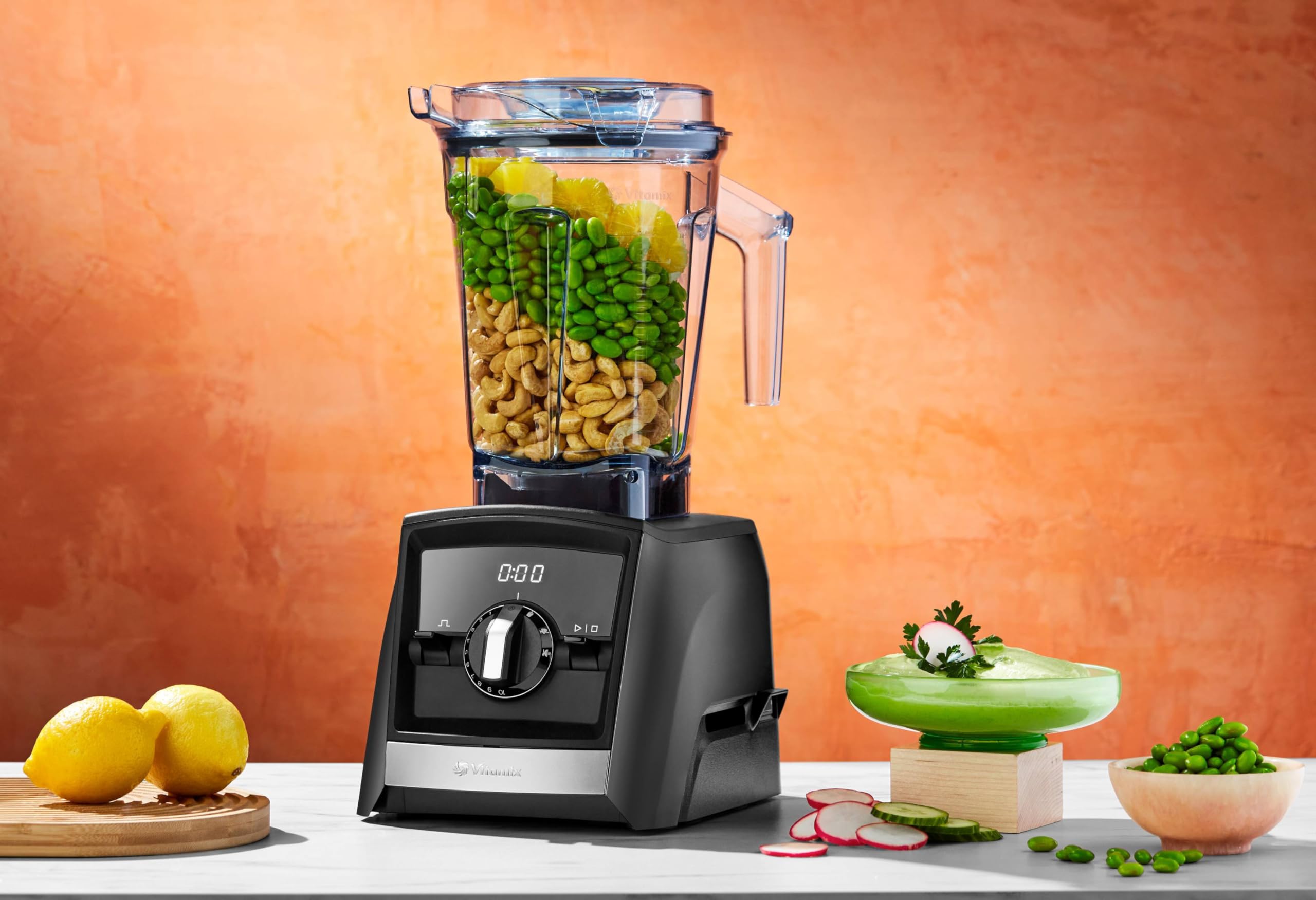 Cuchillas de acero inoxidable láser de Vitamix para resultados consistentes.