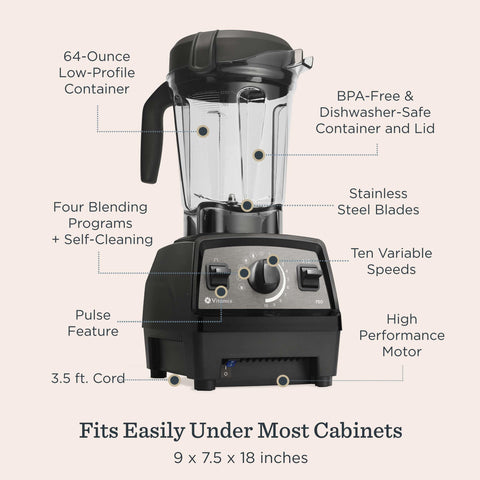 Vitamix Propel 750 motor de 2.2 HP para mezclas sin grumos