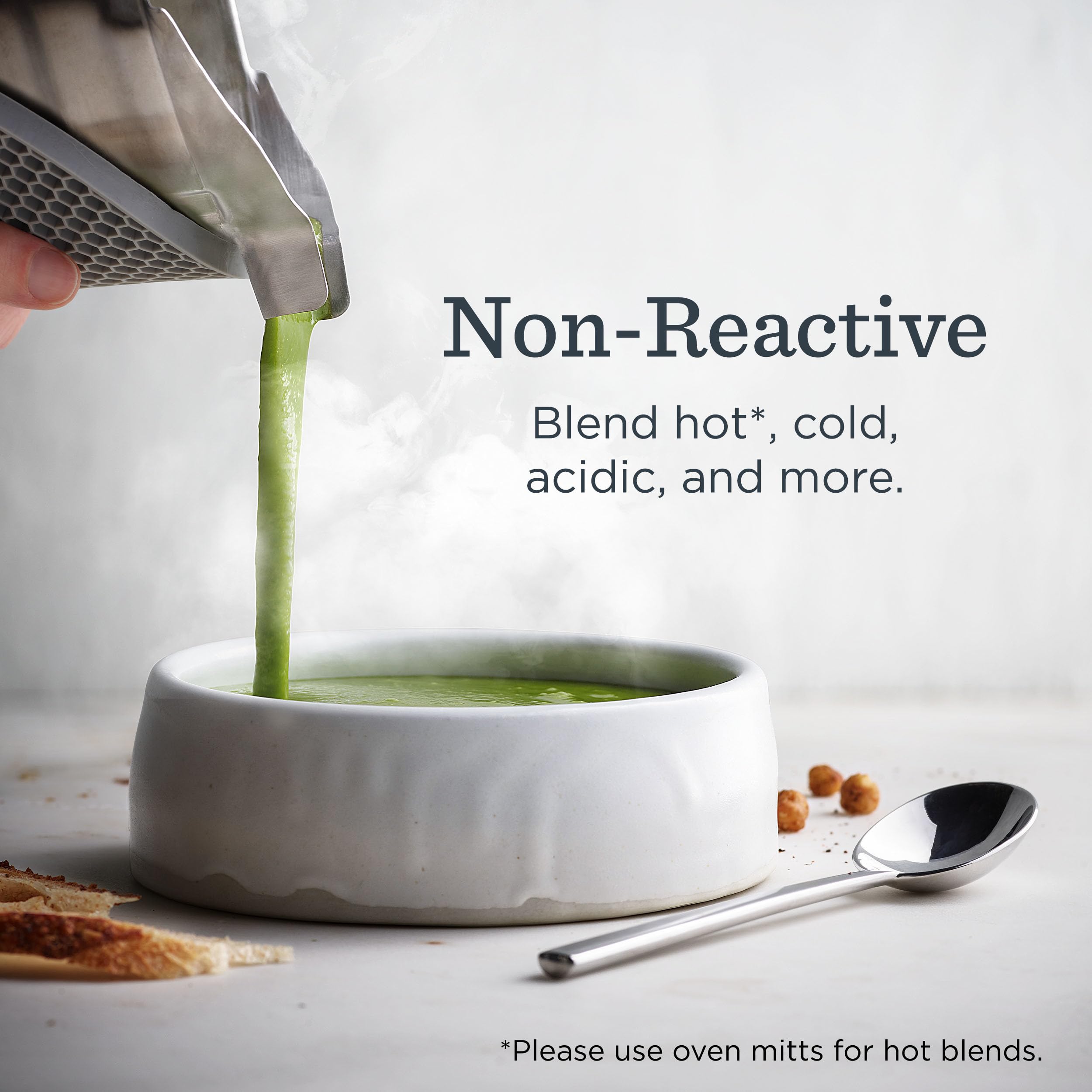 Vitamix: resistente a olores y manchas gracias al acero no reactivo.