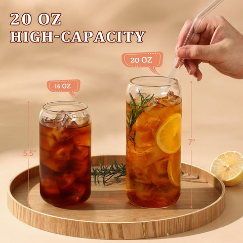 VITEVER conjunto de vasos 20 onzas con tapas y pajillas; perfecto para bebidas frías y personalizadas.