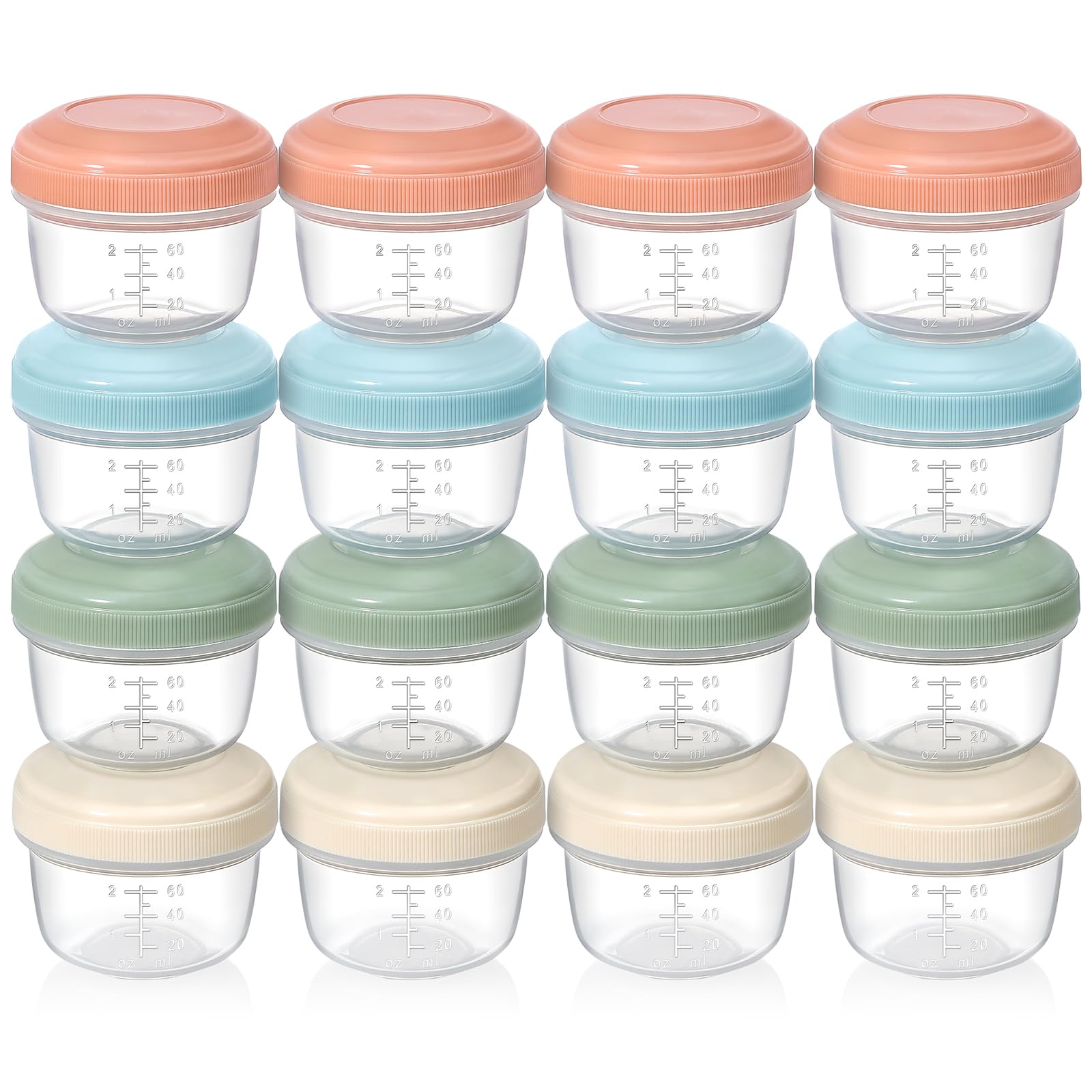 VITEVER Contenedores 4oz con tapas hermeticas para meriendas frescas.