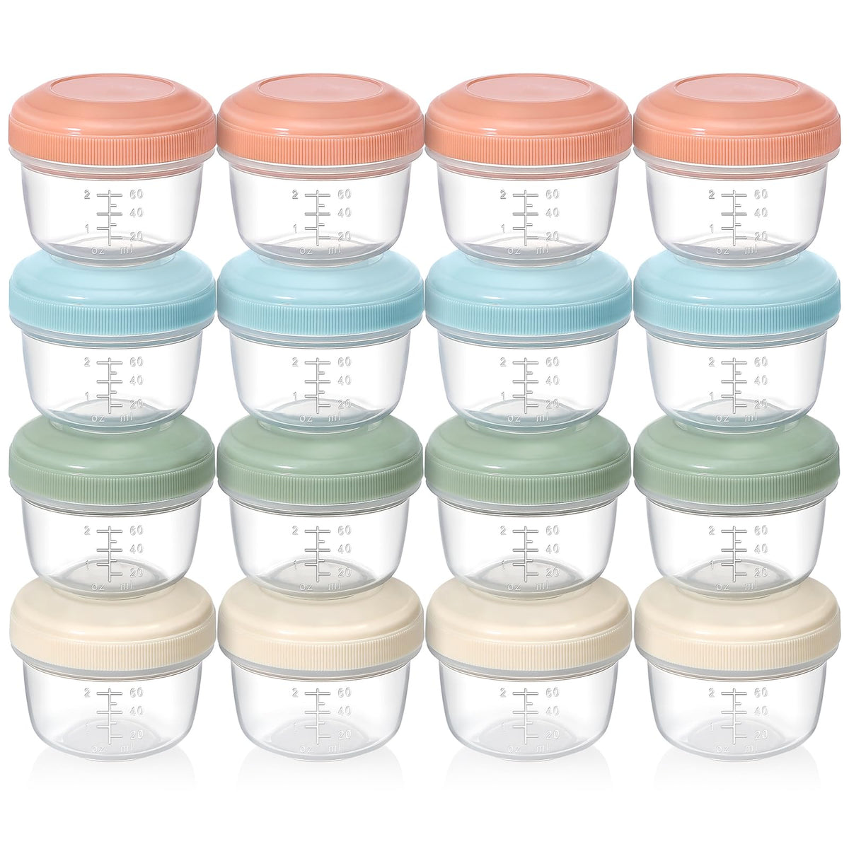 VITEVER Contenedores 4oz con tapas hermeticas para meriendas frescas.