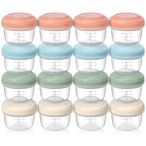 VITEVER Contenedores 4oz con tapas hermeticas para meriendas frescas.