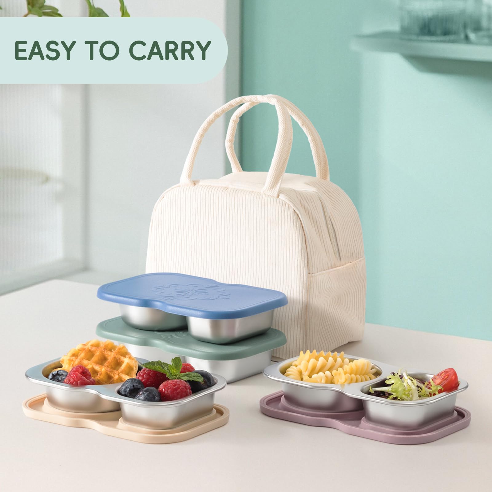 VITEVER juego cuatro contenedores: perfecto para comidas semanales